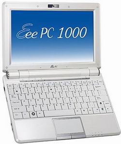  Ноутбук ASUS Eee PC 1000H (Intel Atom N270 (1.6GHz), i945GSE, 1024MB DDR2 667, 160GB, 10.1